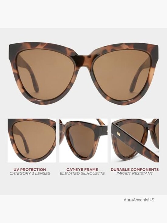 Cat Eye Sunglasses - 90s Style Half Frame